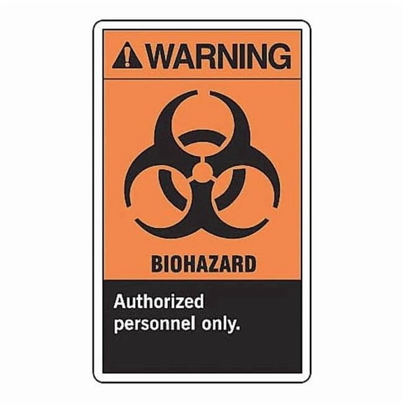 Label, 5 in H, 3 1/2 in W, Vinyl, Vertical Rectangle, English, LBHZ301VSP, PK5