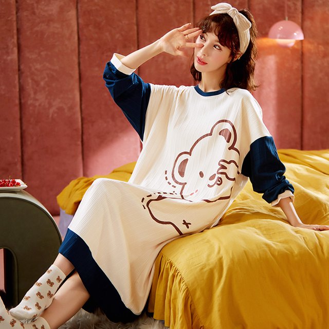REDHOTYPE Nouveaux Pyjamas en Coton Décontractés pour Femmes, Manches Longues, Automne et Hiver
