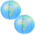 thumbnail image 1 of 3pcs Earth Shaped Paper Lanterns Large Paper Lantern Diy Globe Paper Lantern Party Decor, 1 of 4