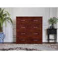 thumbnail image 4 of Pemberly Row Lit Escamotable Moderne en Bois Massif Simple TG avec Matelas, Noyer, 4 of 19