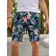 thumbnail image 1 of Pantalones cortos de cintura con cordón para hombre, estampado Tropical aleatorio Fivean unisex, 1 of 1