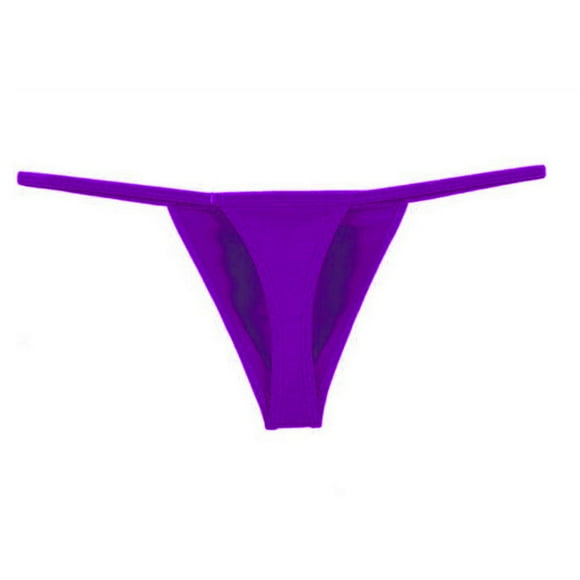 GDREDA Mesh Lingerie Open Back Mens Underpants Low Waist Briefs Thong Underwear Purple,XXXXL
