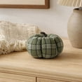thumbnail image 5 of Lypsnake Vintage Plaid Fabric Pumpkin Ornament,Soft Stuffed Fall Plaid Pumpkin Tabletop Decor with Faux Stem,Decorative Gingham Pumpkin for Thanksgiving Harvest Home Mantel Shelf Decor, 5 of 7