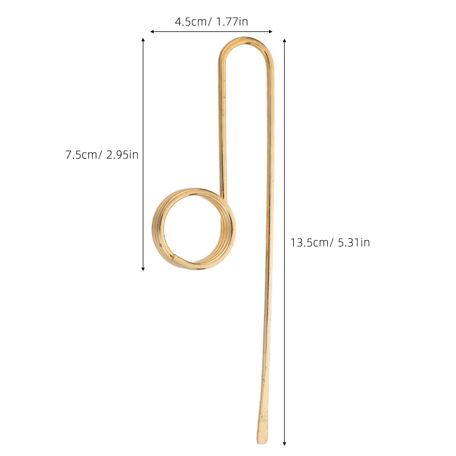 ETHZZLE 2Pcs Golden Metal Bookmarks with Thumb Ring Design for Easy Singlehanded Page Holding