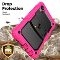thumbnail image 4 of XYX for Samsung Galaxy Tab A9 Case 8.7 inch, 3in1 Heavy Duty Shockproof Tablet Cover with Stand, Shoulder Strap (2023, SM-X110/X115/X117), Rose, 4 of 7