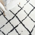 thumbnail image 6 of SAFAVIEH Berber Bentley Geometric Shag Area Rug, Creme/Brown, 5'1" x 5'1" Square, 6 of 12