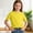 Yellow, variant on DJDLJWCJ Girls Short Sleeve Shirts, Girls T Shirts Crewneck Solid Lightweight Solid Basic T Shirts Girls Fashion Tops Outdoor Hiking Classic Tees Army Green 11-12 T