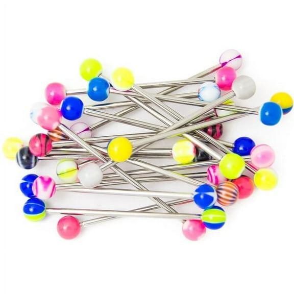 20 Industrial Piercing Barbells - No Duplicates - 14G 1.5" (38 mm)