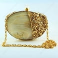thumbnail image 2 of Different Craft India Clam Seashell Evening Bag with Gold Wirework & Pearl, 2 of 5
