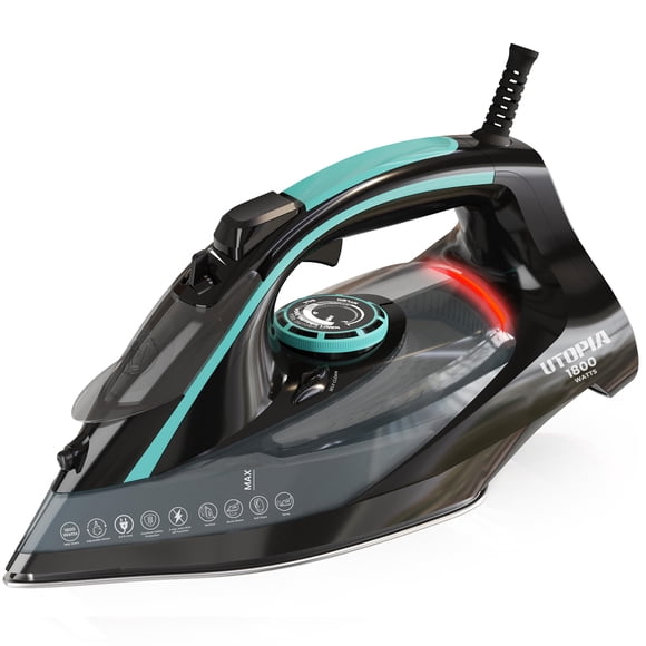 Plancha de vapor Utopia Home con suela antiadherente de 1800 W con apagado automático