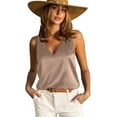 thumbnail image 3 of Womens Silk Satin Tank Tops V Neck Casual Camis Sleeveless Camisole Blouses Summer Basic Tank Shirt 2025, 3 of 6