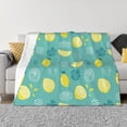 thumbnail image 3 of Throw Blanket for Couch, green Cute Lemon Yellow Super Soft Fuzzy Comfy Warm Throw Blanket, Cuteness Lightweight Cozy Plush Flannel Blanket & Throws for Sofa and Bed All Season, 3 of 5