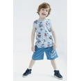 thumbnail image 2 of Disney Mickey Mouse Goofy Donald Duck T-Shirt Tank Top and French Terry Shorts 3 Piece Outfit Set Toddler to Little Kid, 2 of 5