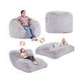 thumbnail image 1 of VEVOR Bean Bag Bed Chair Convertible from Chair to Lounge or Mattress Grey-Queen, 1 of 9
