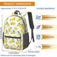 thumbnail image 3 of Lemon and Slice White Pattern 17" School Backpacks for Teens,Waterproof Oxford Fabric,S-Shape Padded Straps for School,Travel,Hiking,Camping, 3 of 6