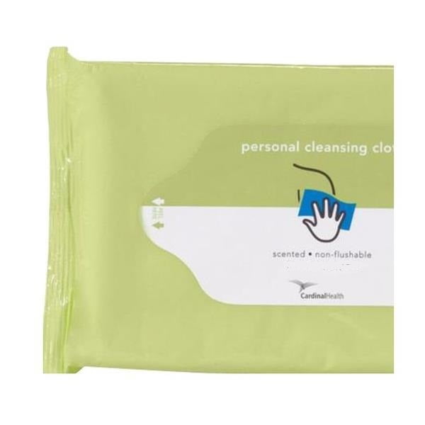 Cardinal Personal Cleansing Cloth, Nonflushable, Scented1 Pack of 64