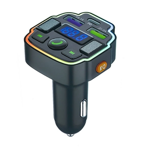 Yhmxh MP3 Player Can Be Inserted Into USB Fast Charging In Car Voltage Monitoring Voice Navigation Cool Lighting Bluetooth In Car Car Accessories Automobile Tools Car Supplies Decorations