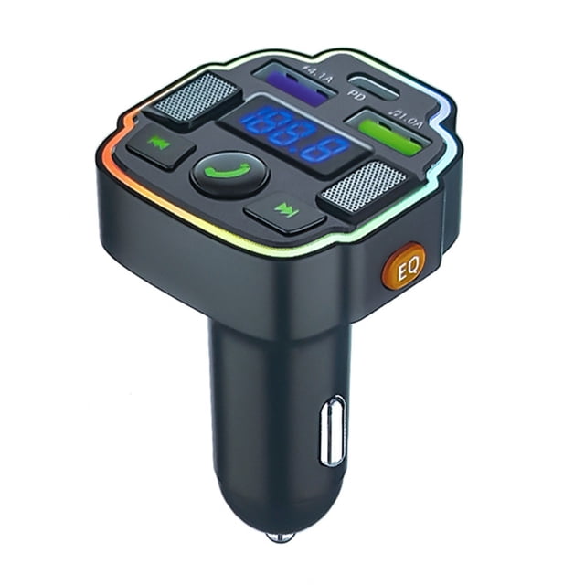 Yhmxh MP3 Player Can Be Inserted Into USB Fast Charging In Car Voltage Monitoring Voice Navigation Cool Lighting Bluetooth In Car Car Accessories Automobile Tools Car Supplies Decorations