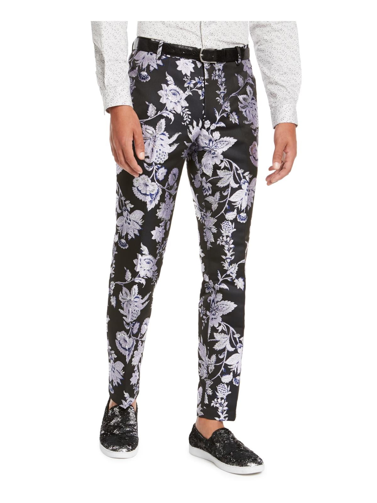 INC Mens Floral Metallic Dress Pants