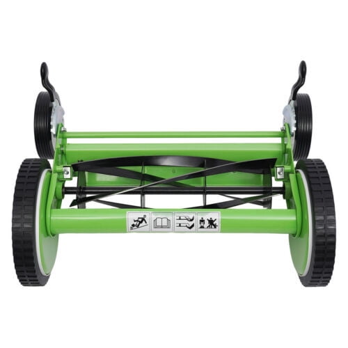 TFCFL Cordless Manual Hand Push Grass Cutter 5-Blade Lawn Mower Lawnmower 16in Cutting Width