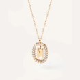 thumbnail image 1 of Collar de cadena larga con colgante de A-Z de 26 letras de circonia cúbica transparente de oro de ley 925 para mujer, gargantilla con inicial, accesorios de joyería, 1 of 4