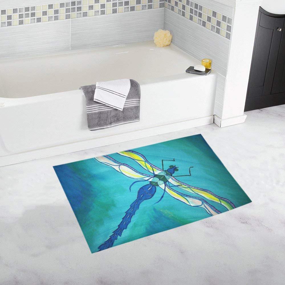 CADecor Fantasy Dragonfly NonSlip Bath Mat Rug Bath Doormat Floor Rug