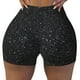 thumbnail image 2 of Fotbe Black Glitter Shorts Sin Costuras – Shorts Deportivos de Cintura Alta para Mujer, Elásticos para Gimnasio, Yoga, Running o Ciclismo-Medium, 2 of 8