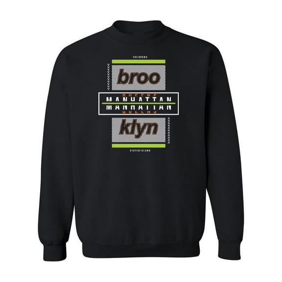 Brooklyn Design. Sweatshirt Men -Image by Shutterstock, Male 5X-Large
