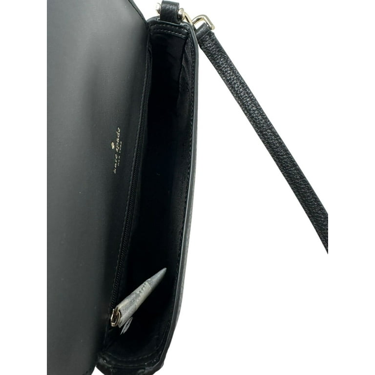 Kate Spade Lena Mini Flap Black Pebble Leather Crossbody Bag Kate Spade Lena Mini Flap Black Pebble Leather Crossbody Bag