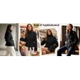 thumbnail image 6 of Womens Cropped Trench Coat Double Breasted Fall Belt Short Jacket High Collar Lightweight Outerwear, 6 of 7