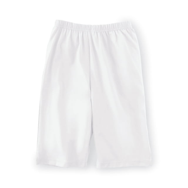 Shorts estilo bermuda con cintura elástica para mujer, color blanco, talla extra grande