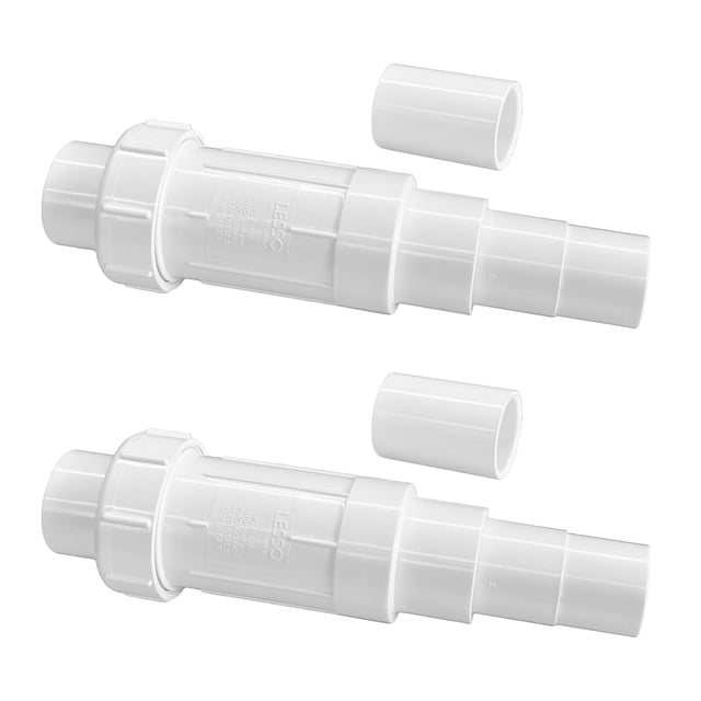 Acoplamiento de reparación de tuberías de PVC Lesso SCH40 de 2 pulgadas, blanco (2 juegos)