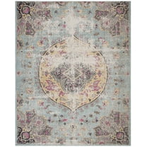 SAFAVIEH Montage Fisher Medallion Indoor/Outdoor Area Rug, Blue/Multi, 8' x 10'