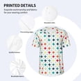 thumbnail image 3 of Uemuo Colorful Geometric Print Mens Polo Shirts Baseball T-shirt Performance Short Sleeve Golf Shirt Moisture Wicking Athletic Casual Collared T-Shirt-4X-Large, 3 of 7