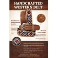 thumbnail image 3 of 42  Western 2" Wide Basket Weave Tooled Beaded Genuine Leather Belt 26FK53U2, 3 of 3