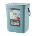 thumbnail image 1 of Bote de basura colgante Matsuzay resistente y duradero con ranura de almacenamiento y manija Azul grisáceo 3L, 1 of 6