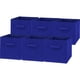 thumbnail image 1 of Contenedores de almacenamiento sencillos para el hogar, plegables, 28 cm, azul oscuro, paquete de 6, 1 of 7