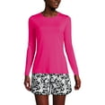thumbnail image 3 of Lands' End Women's Crew Neck Long Sleeve Rash Guard UPF 50 Sun Protection Swim Tee, 3 of 3