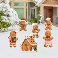 thumbnail image 4 of 6PCS Christmas Yard Signs Xmas Gingerbread Man Decorative Yard Stakes Holiday Christmas Swedish Tomte Yard Decorations Winter Home Pathway Walkway Decor Christmas Outdoor Garden Lawn Decorations, 4 of 9