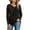 Black, variant on Deago Women's Long Sleeve V Neck T Shirt Twist Cross Knot Tunic Tops Casual Loose Fitted Blouse (Gray, M)