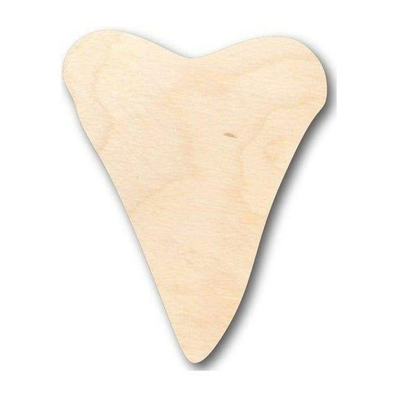 Unfinished Wood Shark Tooth Shape - Ocean - Beach - Nursery - Craft - up to 46" DIY 24" / 1/4"