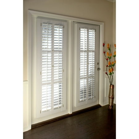 White 2 1/4 inch Slats Plantation Shutter (30-inch (Best Plantation Shutters Reviews)