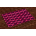 thumbnail image 1 of Ambesonne Floral Place Mats Set of 4, Baroque Roses Mandala, Standard Size, Hot Pink Dark Purple, 1 of 4