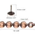 thumbnail image 2 of Uxcell 2Pack 1Meter Glossy Upholstery Tacks Strips Trim Sofa Decorative Nails, Copper, 2 of 5