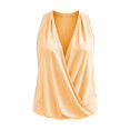 thumbnail image 6 of Womens Tank Tops V Neck Wrap Halter Tank Tops Deep V Neck Tank Tops Slim Fit Work Shirts Flowy Cami Vest Tie Back Elegant Shirt Ruched Shirts 2026 Sleeveless,Yellow,M, 6 of 6