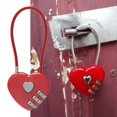 thumbnail image 5 of 063u Combination Lock Waterproof Resettable Zinc Alloy Love Heart Shape Password Padlock Compatible, 5 of 5
