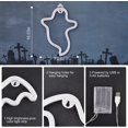 thumbnail image 4 of 2 Pack Halloween Decoration LED Neon Sign Light Ghost Neon Sign Bat Lights Neon Sign Wall Hanging Neon Sign with Batteries for Ha, 4 of 4