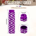 thumbnail image 2 of Uxcell 4 Pack Aluminum Alloy Bike Pegs Anti-Skid Fit 3/8 inch Stripe Purple Light Blue, 2 of 7