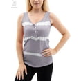 thumbnail image 4 of Gustave Summer Tie Dye Tank Tops for Women Sleeveless Button Up Shirts Blouse Casual Scoop Neck Henley T-Shirts Vest "Gray, 2XL", 4 of 9