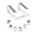 thumbnail image 4 of Soporte para computadora portátil Soporte para computadora con enfriamiento de Aluminio, Puede arreglar la Placa de elevación extraíble para computadora portátil, Base de Metal (Plata), 4 of 5